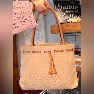 Dooney & Bourke Vintage Tassel Signature Tote Bag